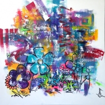 FLOWERS<br/>120x120cm